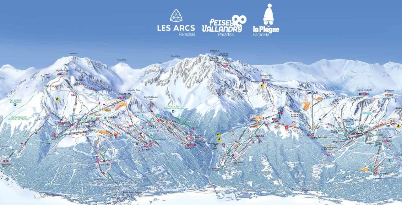 Arc 1950 appt luxe 2-4pers -skis aux pieds-SPA-piscines intérieure et extérieure-sauna-hammam Les Arcs  Exterior foto